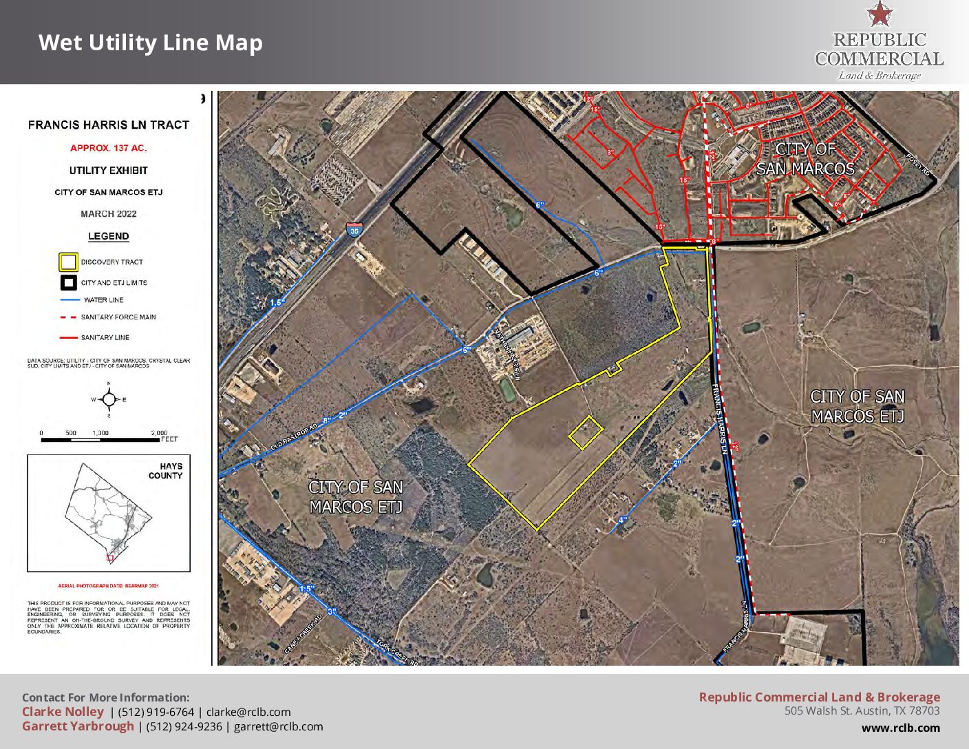 Wet Utility Line Map 